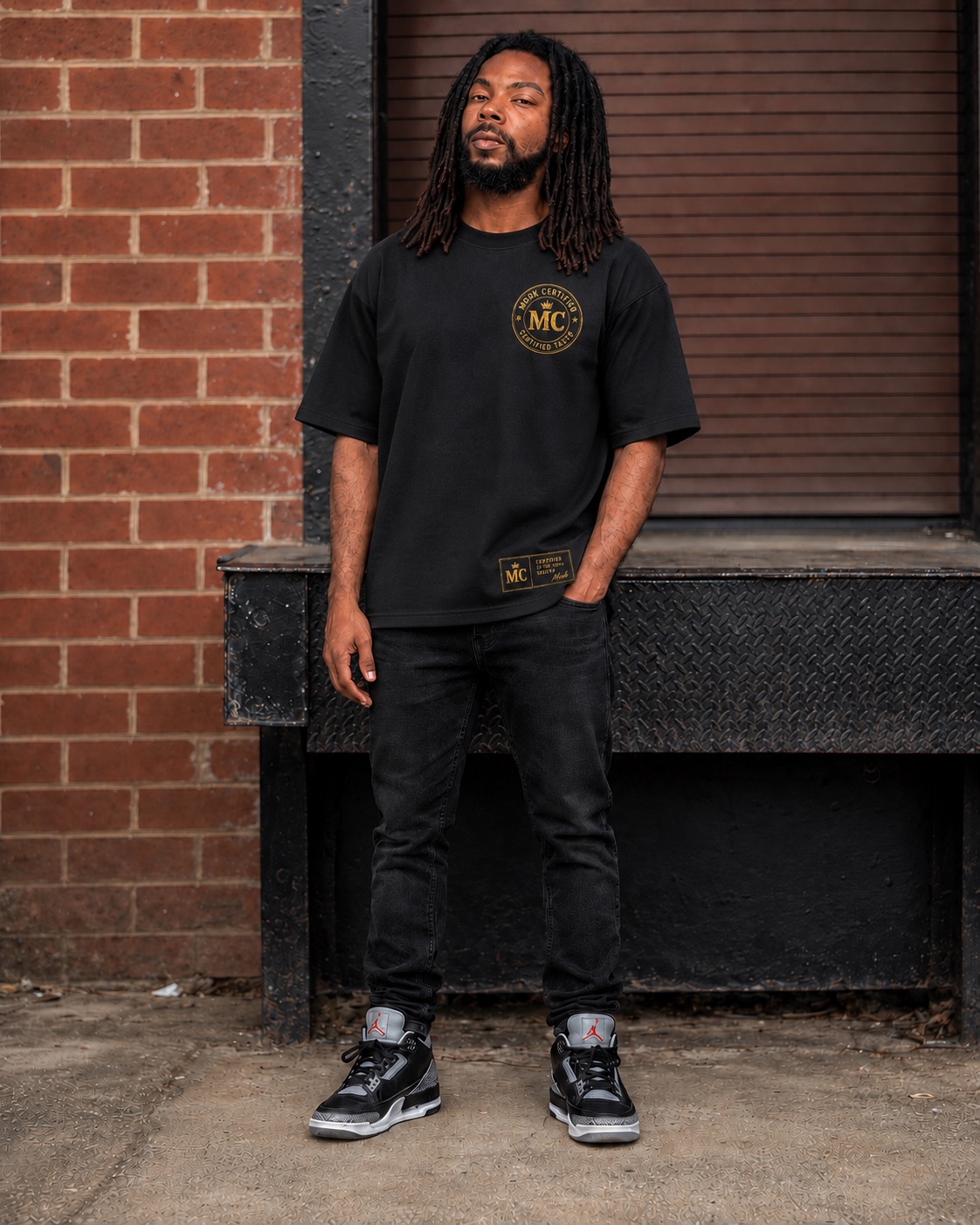 Model wearing the MC-001 Certified Seal Tee