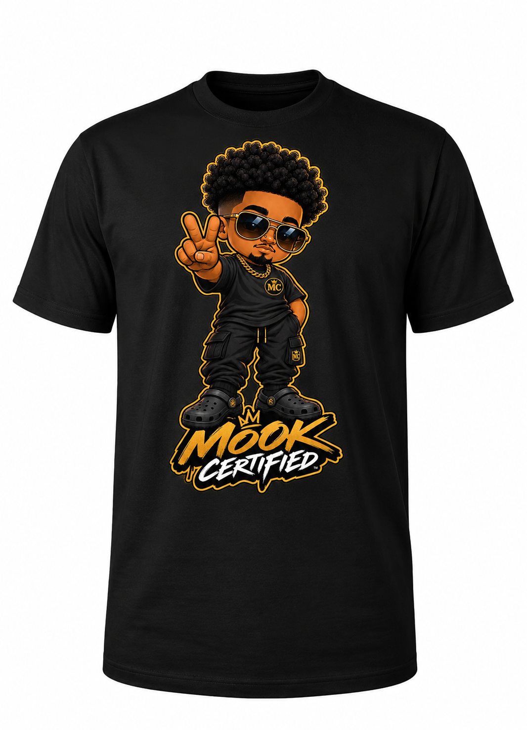 Black Peace Out Tee product mockup